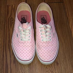 pink polka dot vans